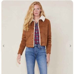 MOTHER Shearling Jacket with Cream Collar